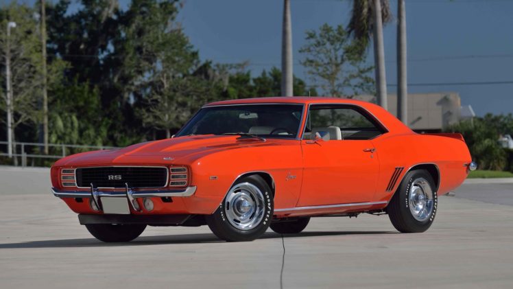 1969, Chevrolet, Copo, Camaro,  rs , Cars, Orange HD Wallpaper Desktop Background