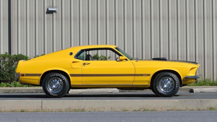1969, Ford, Mustang, Mach 1, Fastback, Cars, Yellow HD Wallpaper Desktop Background