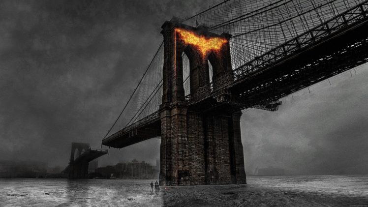 dark, Knight, Rises, Batman, Superhero, Fire, Bridge HD Wallpaper Desktop Background