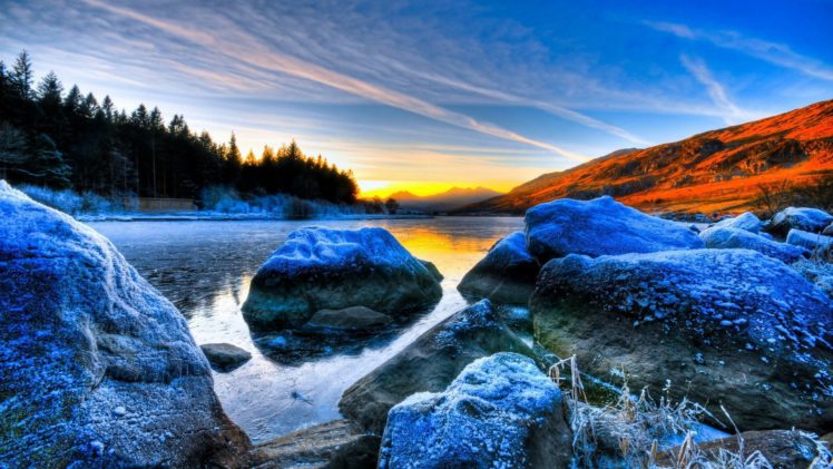 tranquil, Lake, Landscape, Nature, Beauty, Peacefull, Rocky, Tree, Forest HD Wallpaper Desktop Background