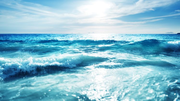 nature, Beauty, Landscape, Blue, Sea, Waves HD Wallpaper Desktop Background