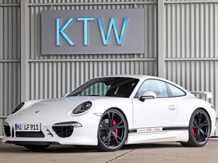 ktw, Tuning, Porsche, 911, Carrera, S, Coupe,  991 , Cars, White, Modified, 2013 HD Wallpaper Desktop Background