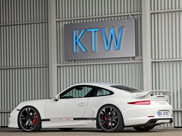 ktw, Tuning, Porsche, 911, Carrera, S, Coupe,  991 , Cars, White, Modified, 2013 HD Wallpaper Desktop Background