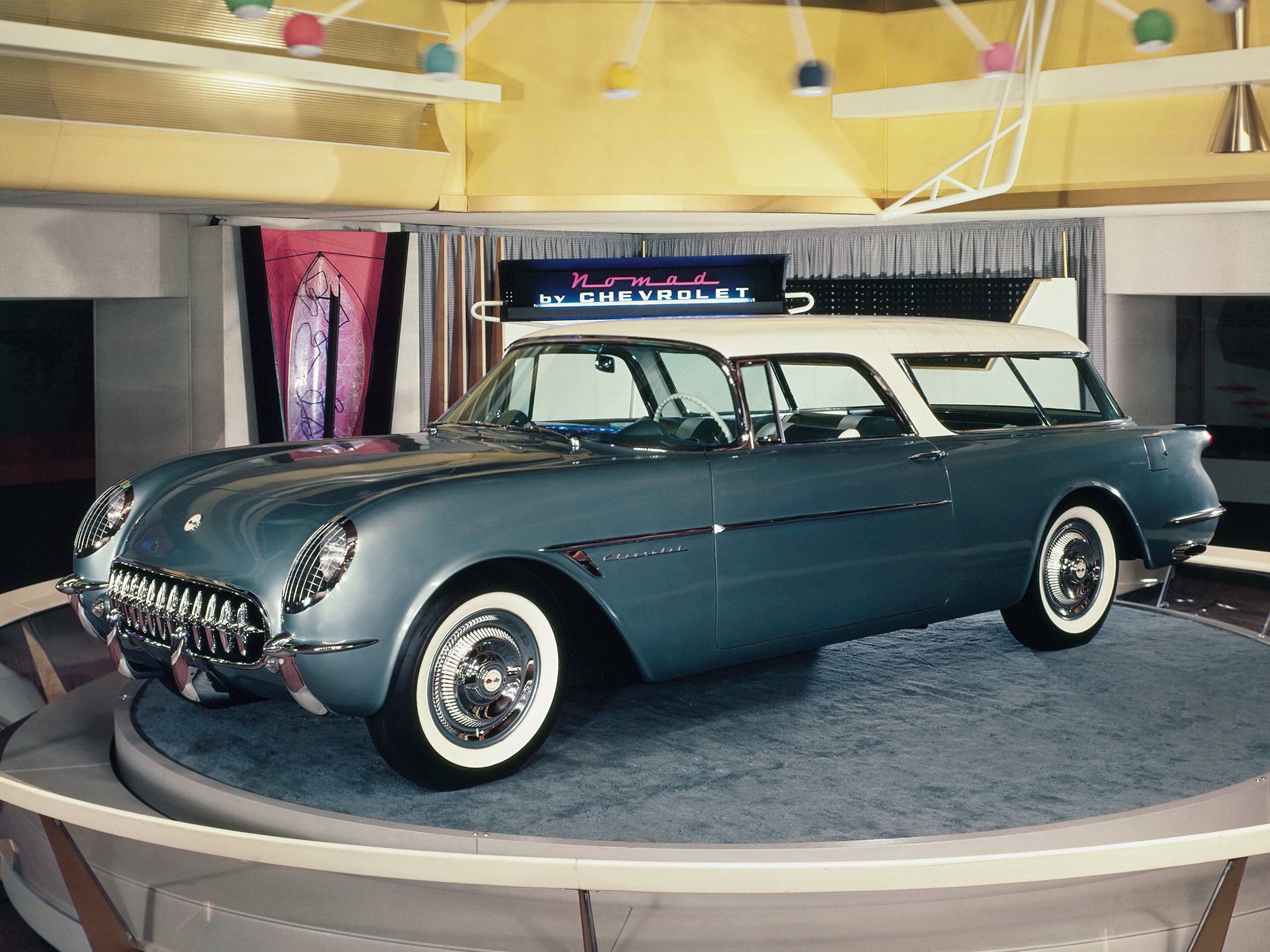 chevrolet, Corvette, Nomad, Concept, Car, 1954 Wallpaper