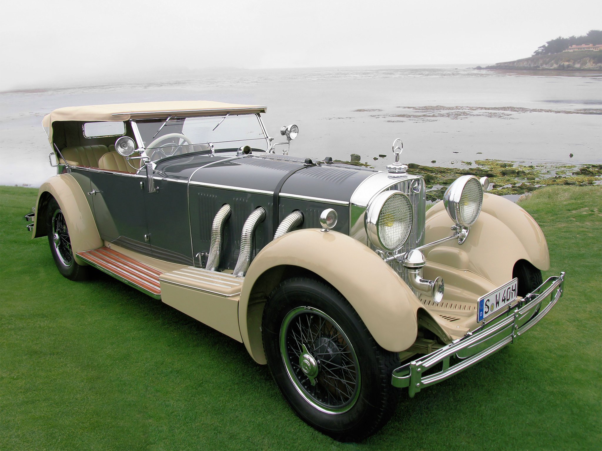 mercedes benz, 710ss, Four, Seater, Cabriolet, 1930 Wallpaper