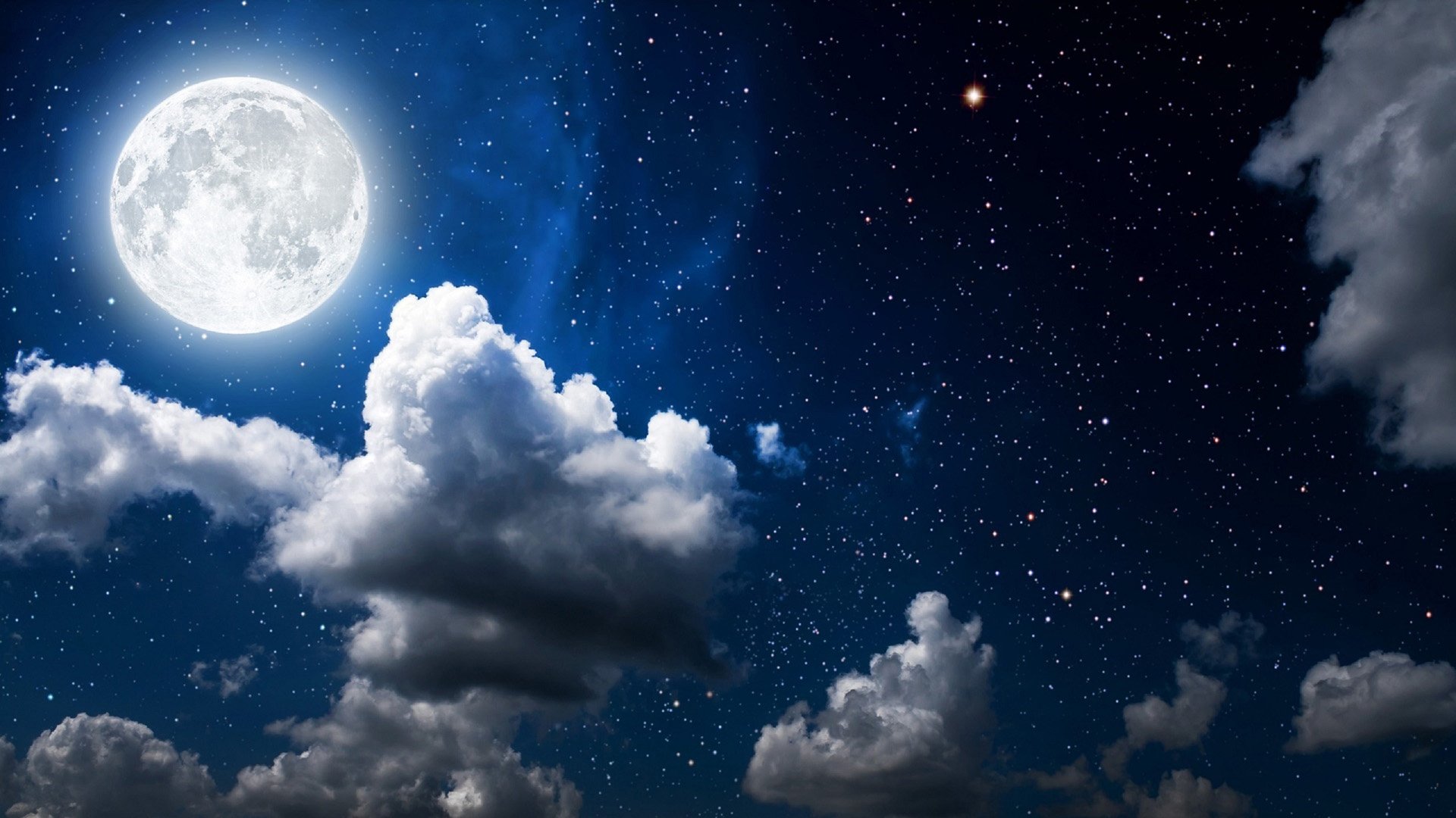light, Moon, Stars, Night, Sky, Cloud Wallpaper