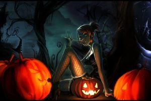 bruja, Calabazas, Halloween