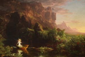 thomas, Cole, The, Voyage, Of, Life, Childhood, Painting, Classic, Art