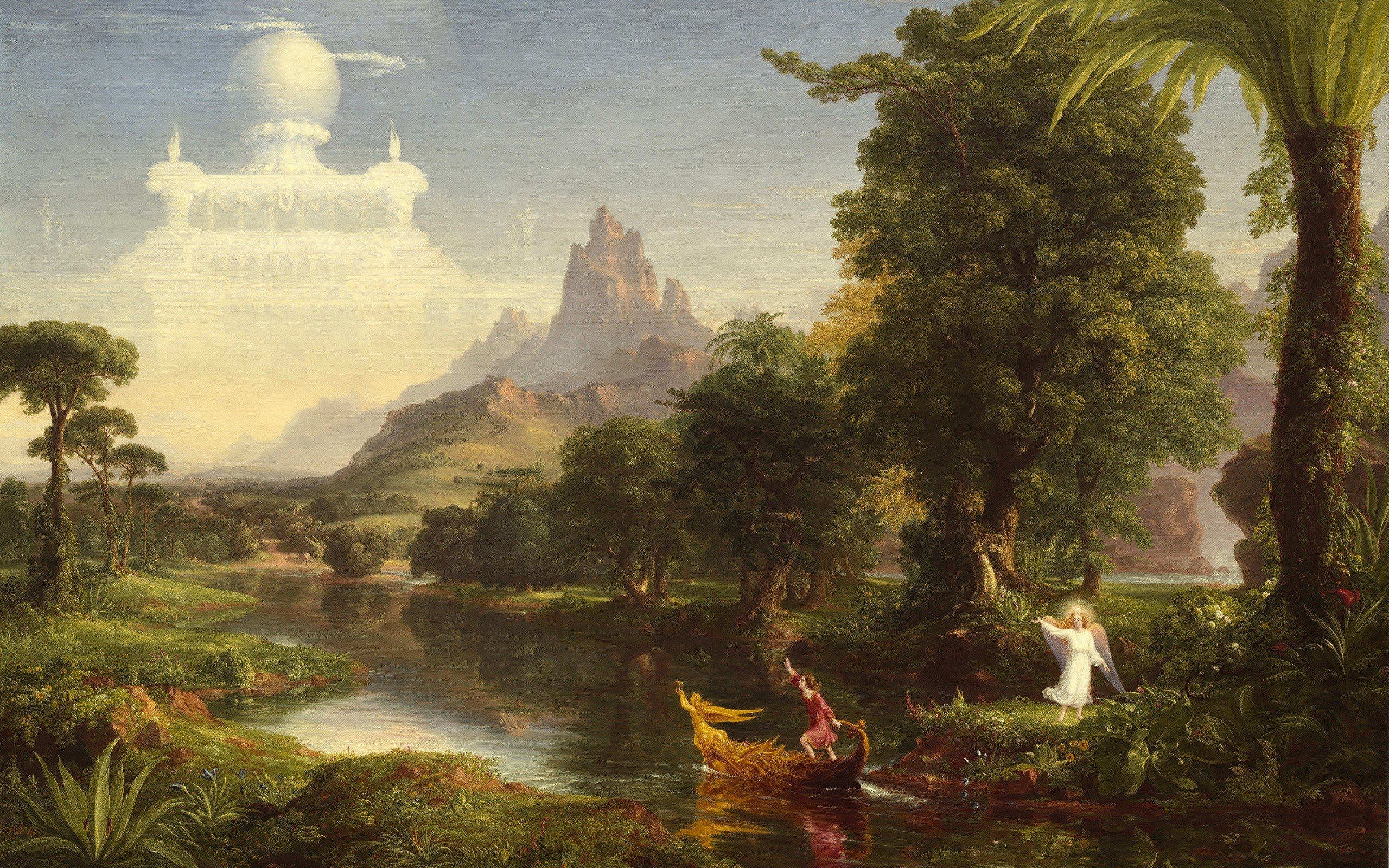 thomas, Cole, The, Voyage, Of, Life, Youth, Painting, Classic, Art Wallpaper