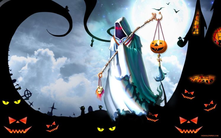 halloween, Muerte, Calabazas HD Wallpaper Desktop Background