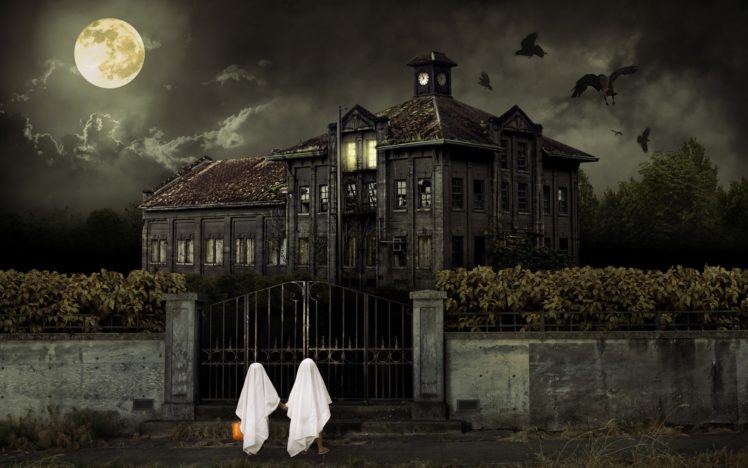 casa, Encantada, Fantasmas, Halloween HD Wallpaper Desktop Background