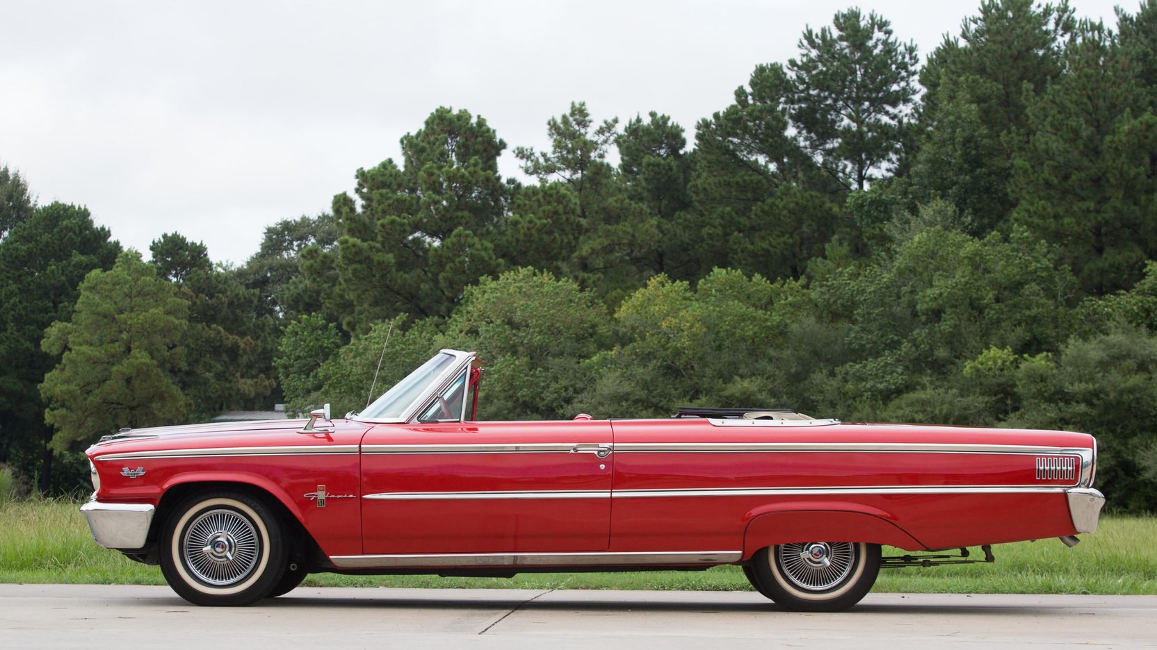 1963, Ford, Galaxie, 500 xl, Convertible, Classic, Red Wallpaper