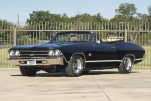 1969, Chevrolet, Chevelle, Convertible, Cars, Classic, Black