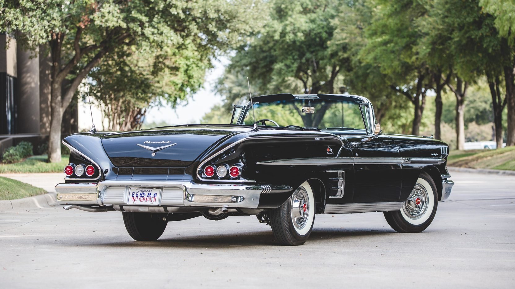 1958, Chevrolet, Impala, Convertible, Cars, Classic, Black Wallpaper