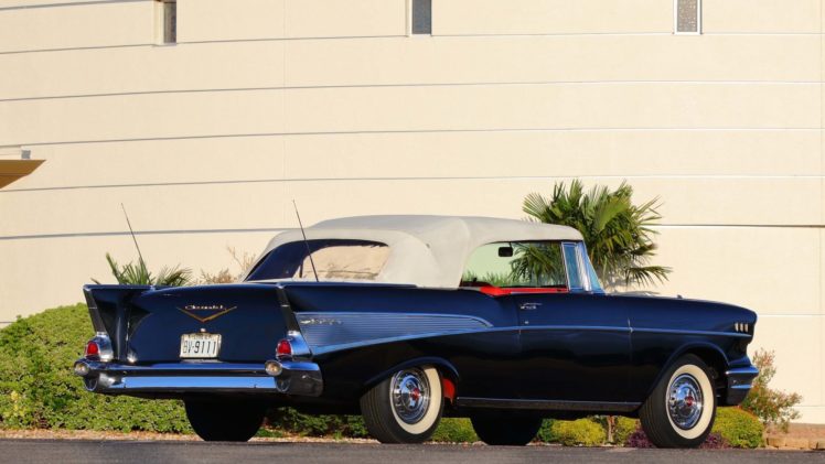 1957, Chevrolet, Bel, Air, Convertible, Cars, Classic HD Wallpaper Desktop Background