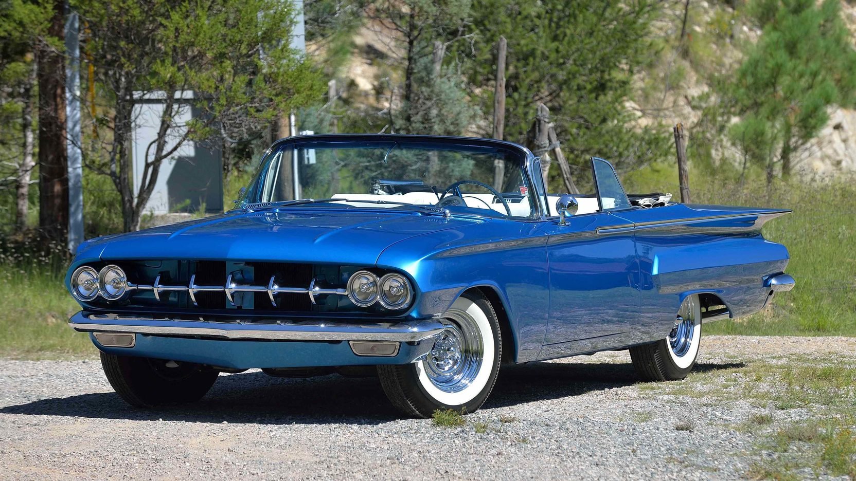 1960, Chevrolet, Impala, Convertible, Cars, Classic, Blue Wallpaper