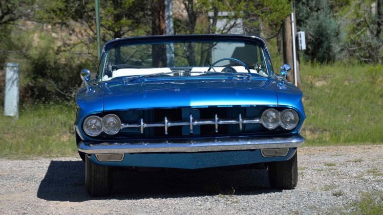 1960, Chevrolet, Impala, Convertible, Cars, Classic, Blue HD Wallpaper Desktop Background