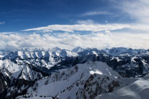 alps, Mountains, Nature, Snow, Sky, Clouds