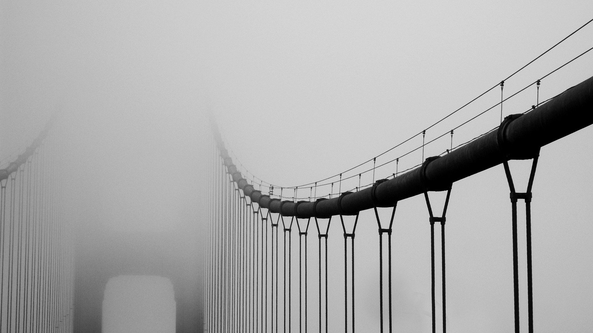 fog, Covers, Bridge, Nature Wallpaper
