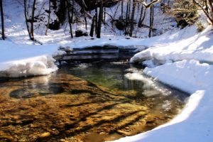 snow, Spring, Creek, River, Natural, Landscape