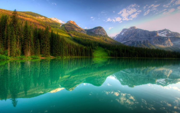canada, Yoho, Lake, Forest, Natural, Landscape HD Wallpaper Desktop Background
