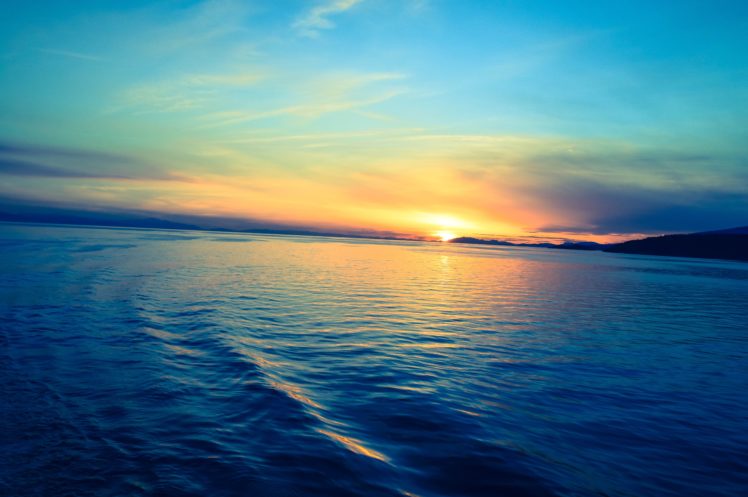 sunset, Wave, Ocean, Retina, Nature HD Wallpaper Desktop Background