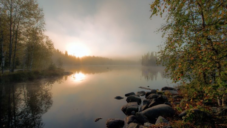 morning, Fog, In, The, Beautiful, Landscape, Rocky HD Wallpaper Desktop Background