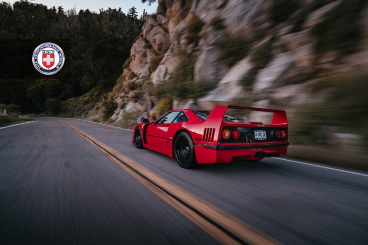 ferrari, F40, Hre, Wheels, Cars, Supercars, Red HD Wallpaper Desktop Background