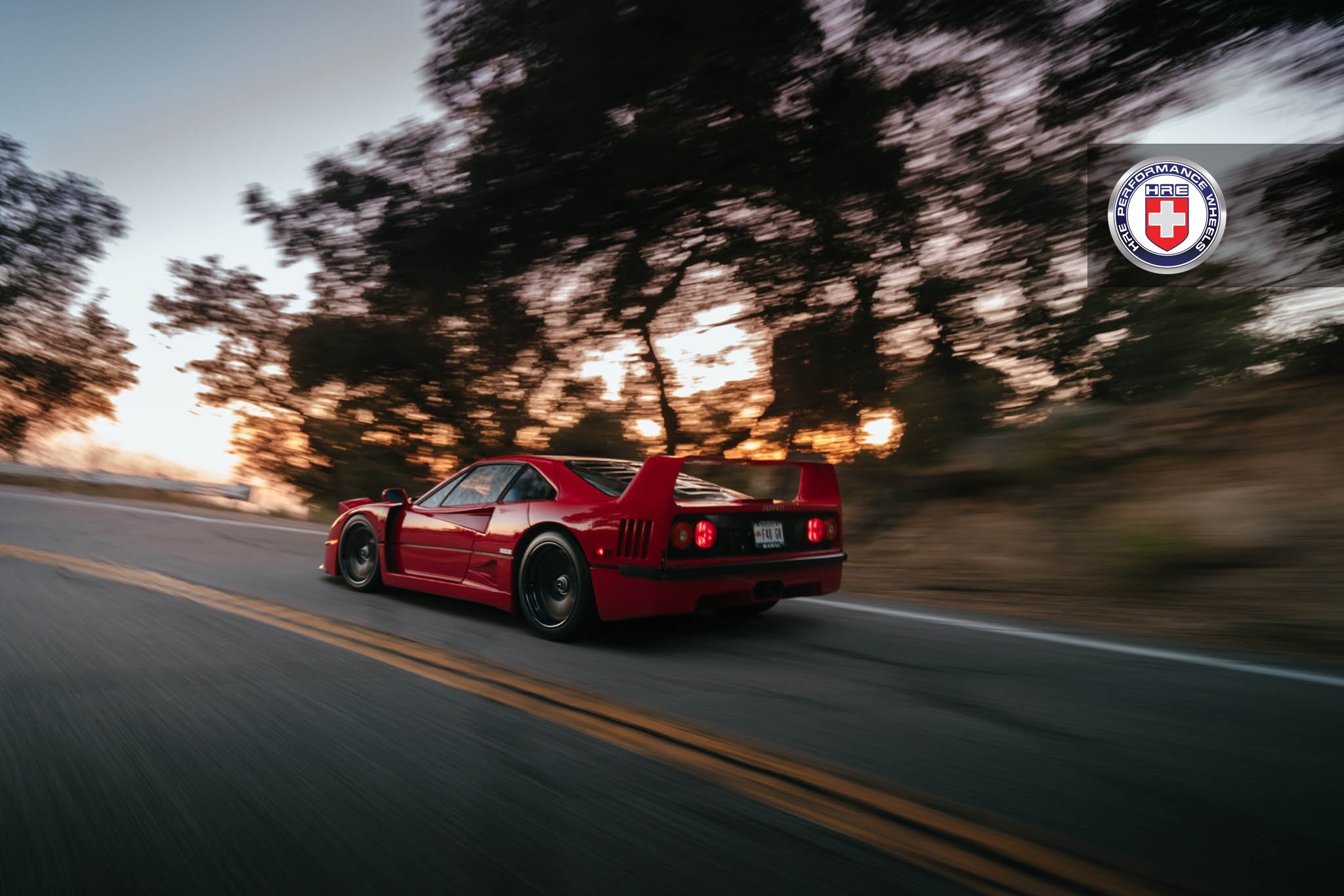 ferrari, F40, Hre, Wheels, Cars, Supercars, Red Wallpaper