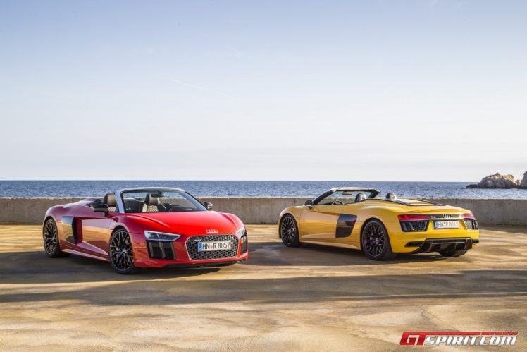 , Audi r8, V10, Spyder, Cars, 2016 HD Wallpaper Desktop Background