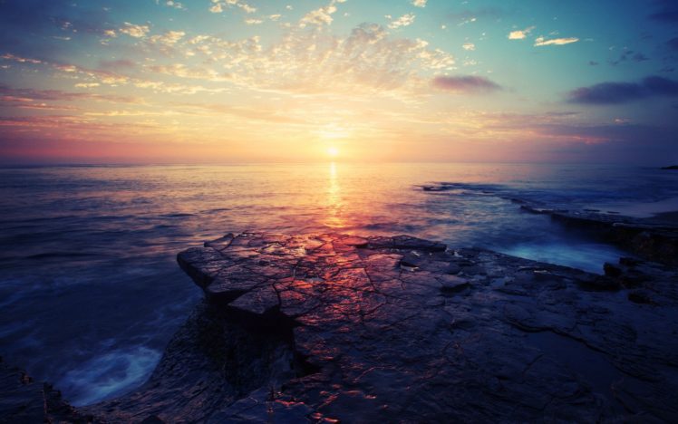 sunset, Sea, Nature, Landscap HD Wallpaper Desktop Background