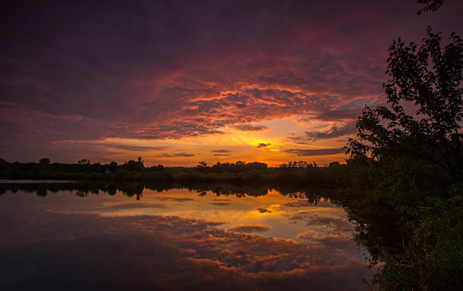 landscape, Nature, Sky, Clouds, Reflection, Sunset, Sunlight Wallpaper