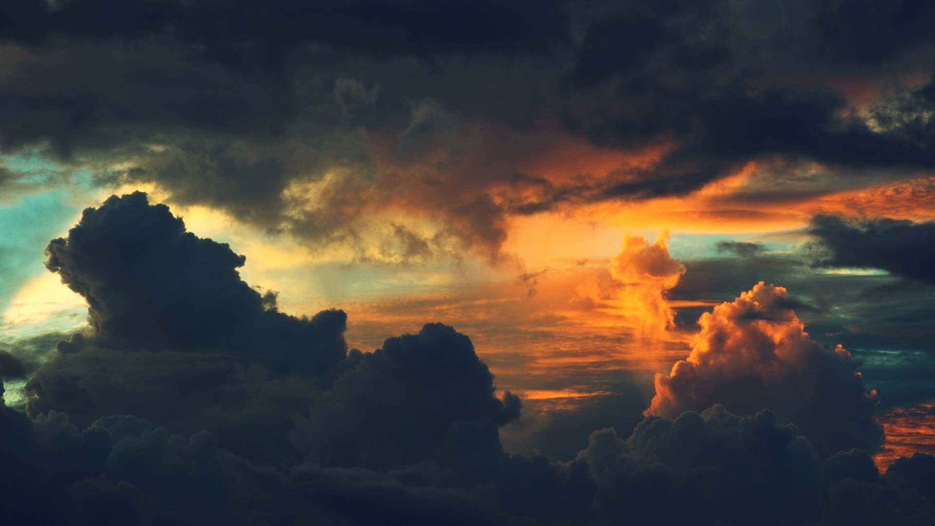 clouds, Sunset, Nature Wallpaper