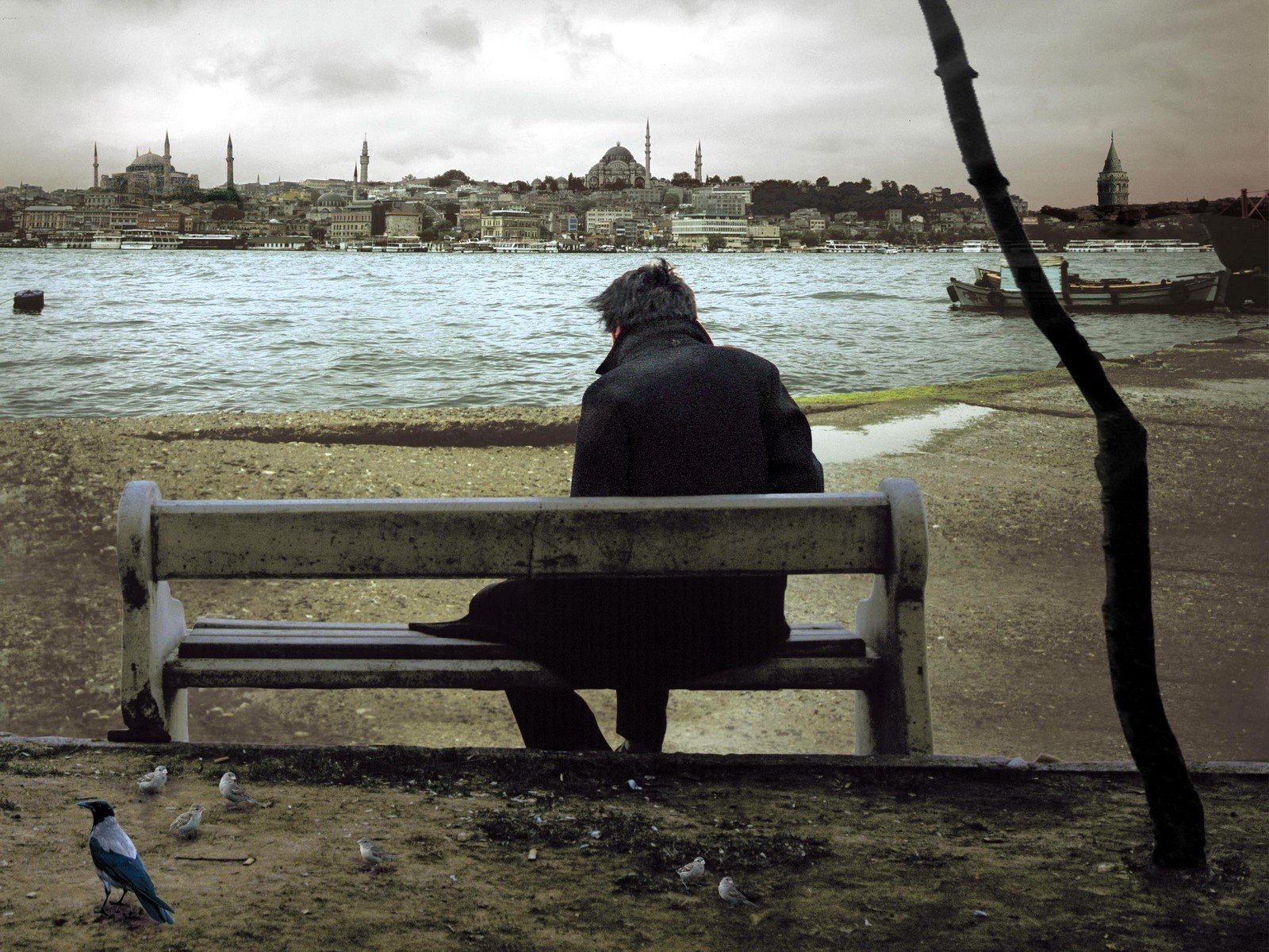 bench, Istanbul, Mosques, Turkey Wallpaper