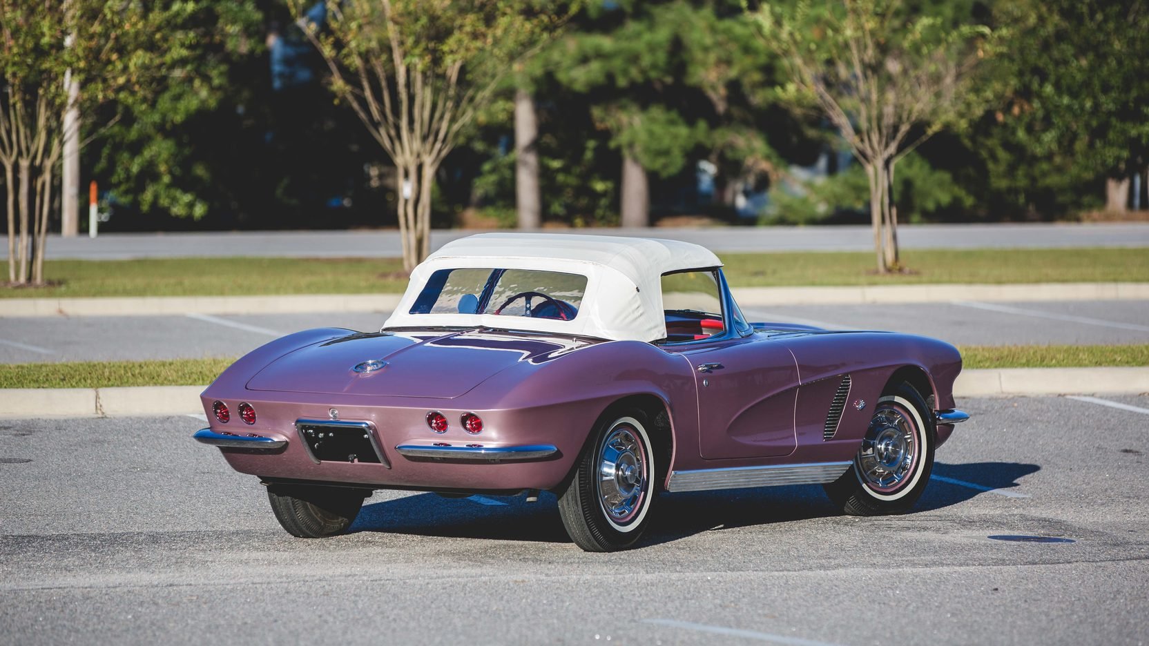 1962 Chevrolet Corvette Convertible C1 Cars Classic Purple Wallpapers Hd Desktop And