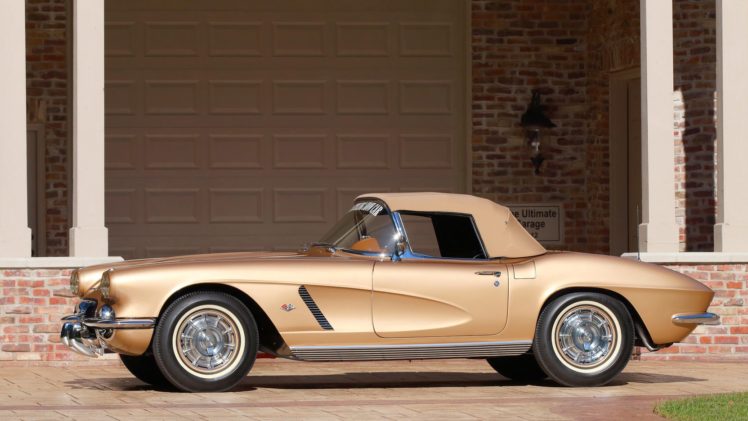 1962, Chevrolet, Corvette, Convertible,  c1 , Cars, Styling, Gold HD Wallpaper Desktop Background