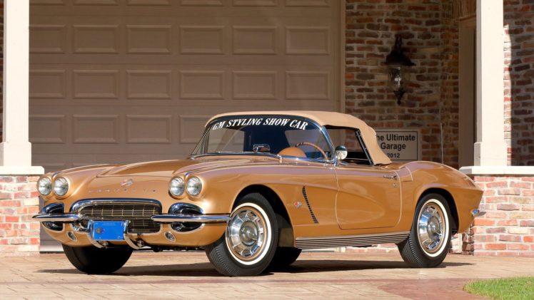 1962, Chevrolet, Corvette, Convertible,  c1 , Cars, Styling, Gold HD Wallpaper Desktop Background