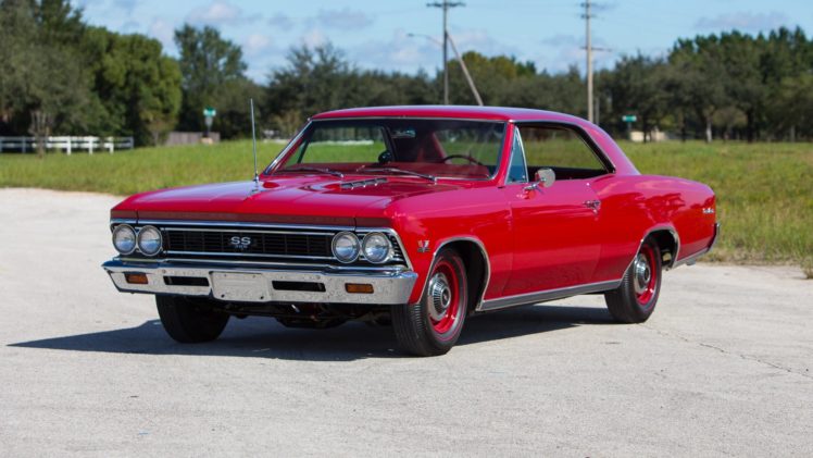 1966, Chevrolet, Chevelle ss, Cars, Coupe, Classic, Red HD Wallpaper Desktop Background