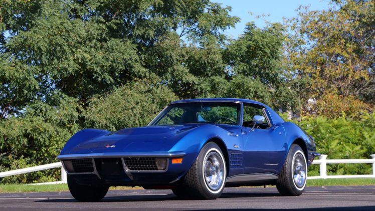 1971, Chevrolet, Corvette,  c3 , Ls6, Cars, Blue HD Wallpaper Desktop Background