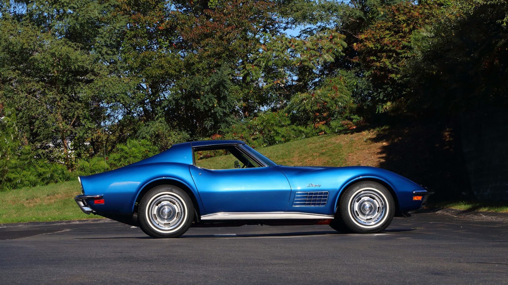 1971, Chevrolet, Corvette,  c3 , Ls6, Cars, Blue Wallpaper