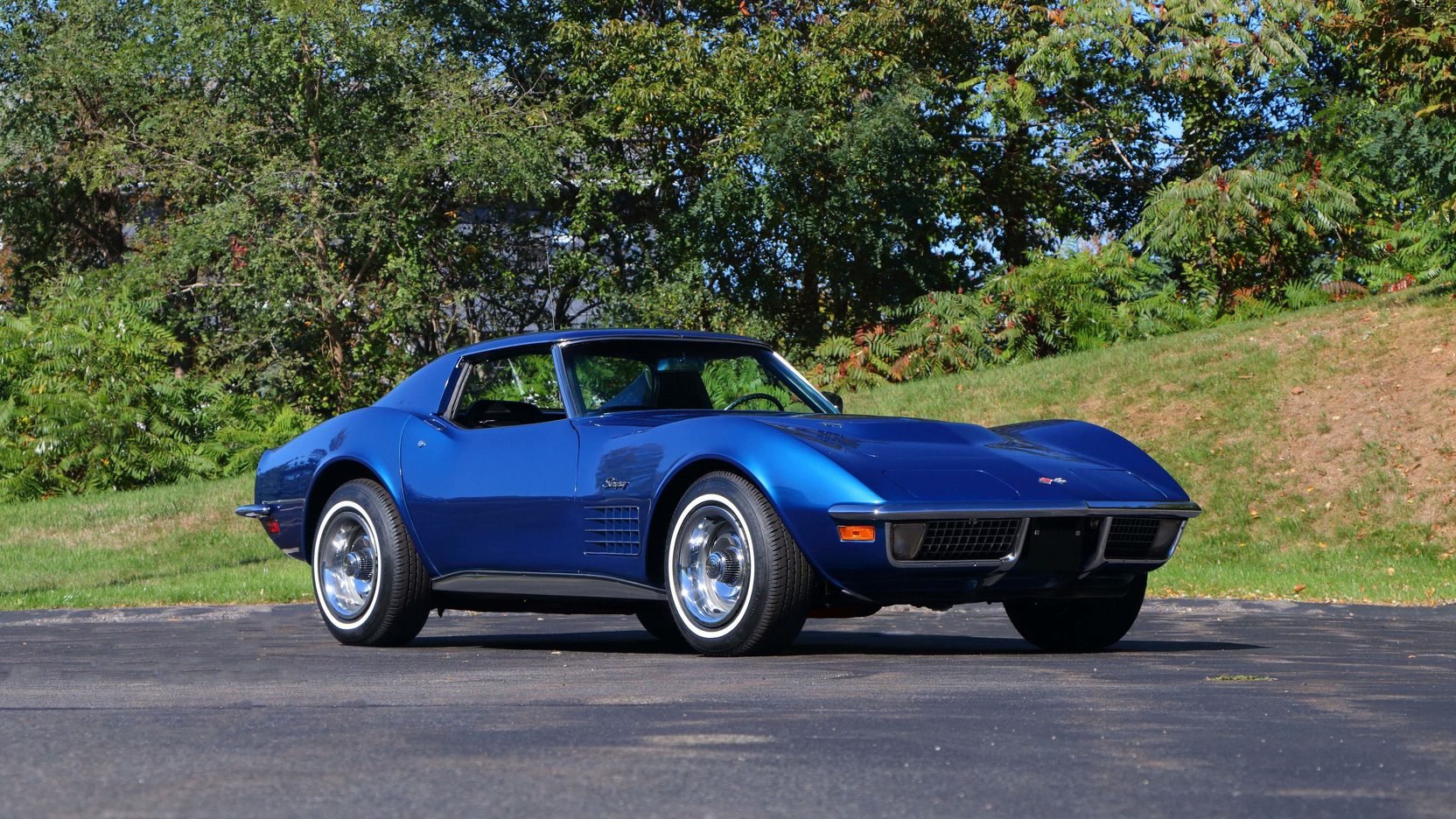 1971, Chevrolet, Corvette,  c3 , Ls6, Cars, Blue Wallpaper