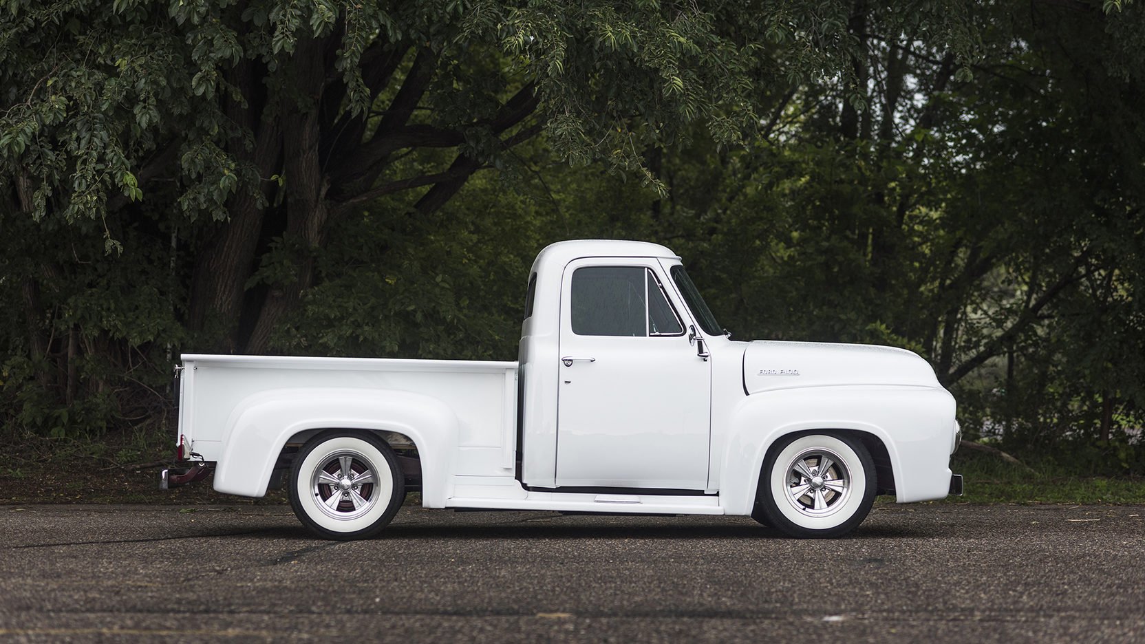 1953, Ford, Hot, Rod, Pickup, Truck, White Wallpaper
