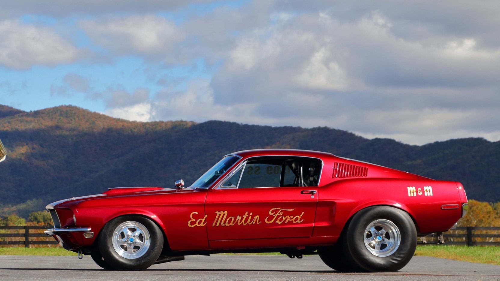1968, Ford, Mustang, Race, Car, Red Wallpaper