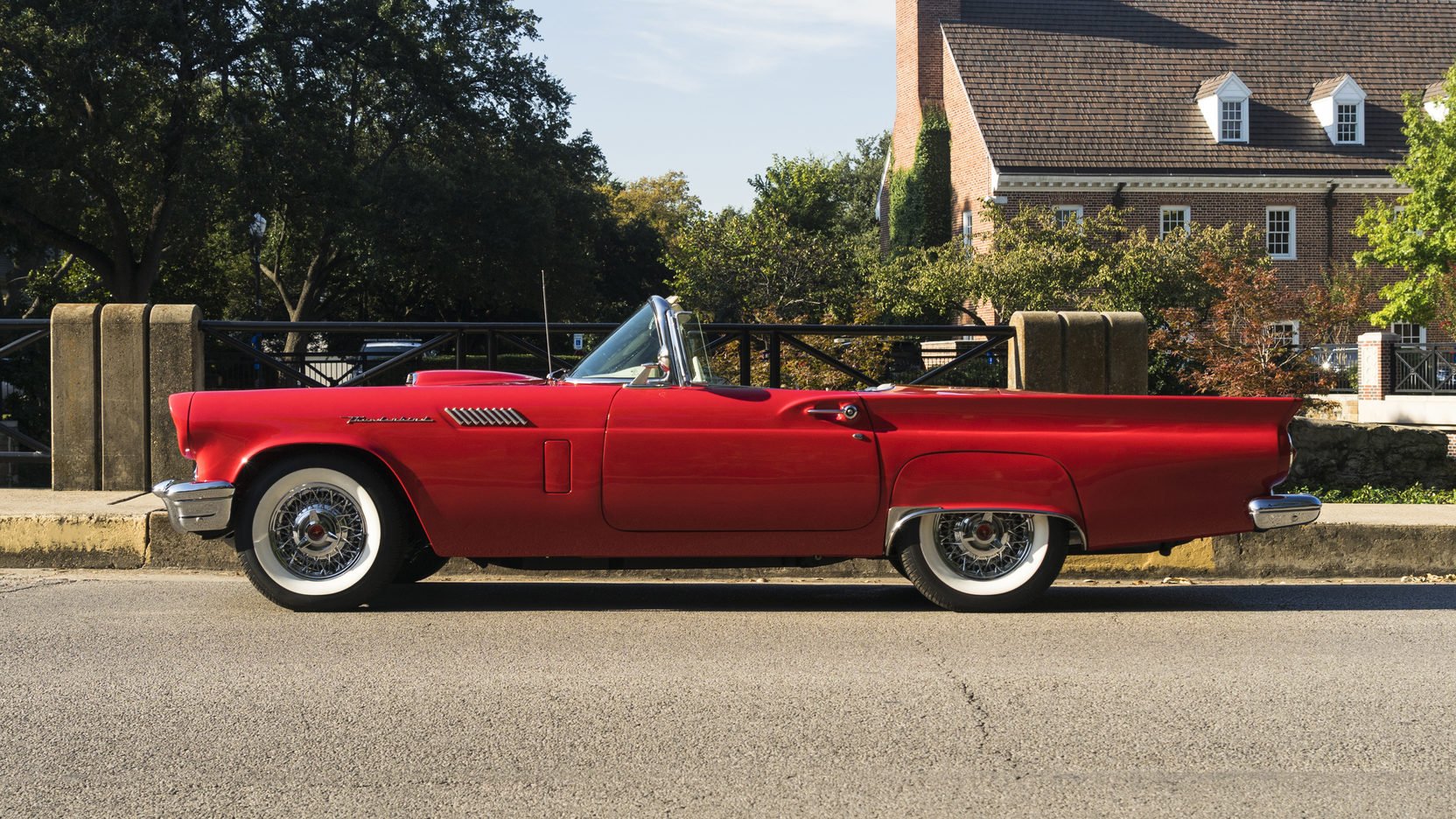 1957, Cars, Classic, Ford, Thunderbird, Red, E code Wallpaper