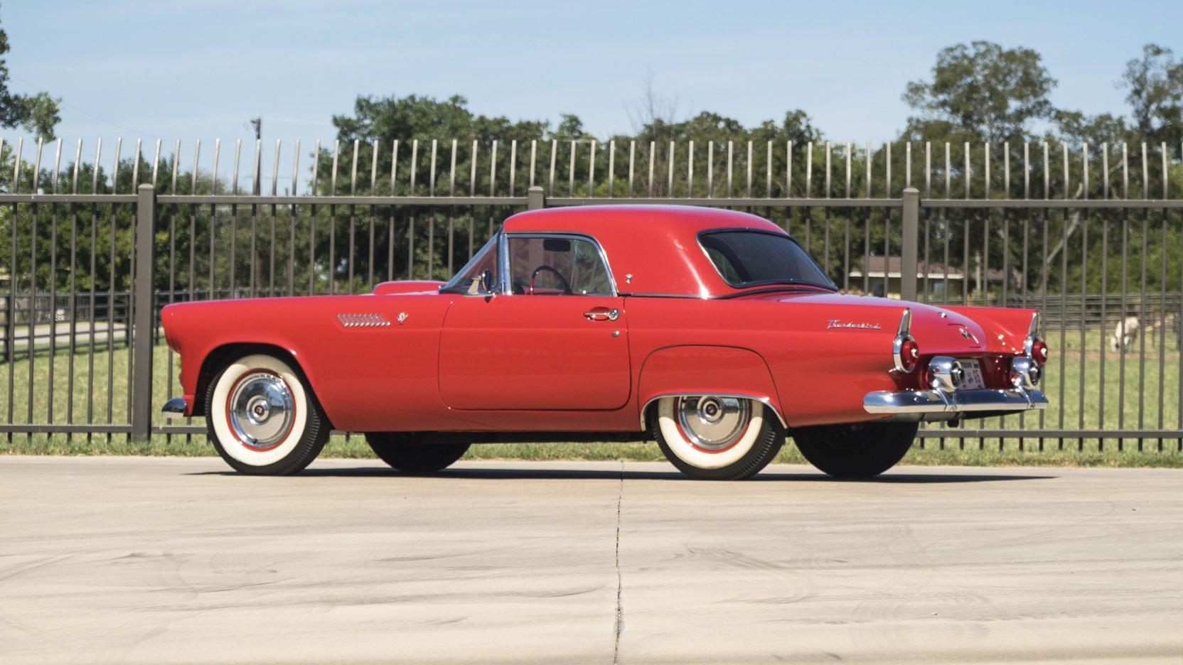 1955, Cars, Classic, Ford, Thunderbird, Red Wallpaper