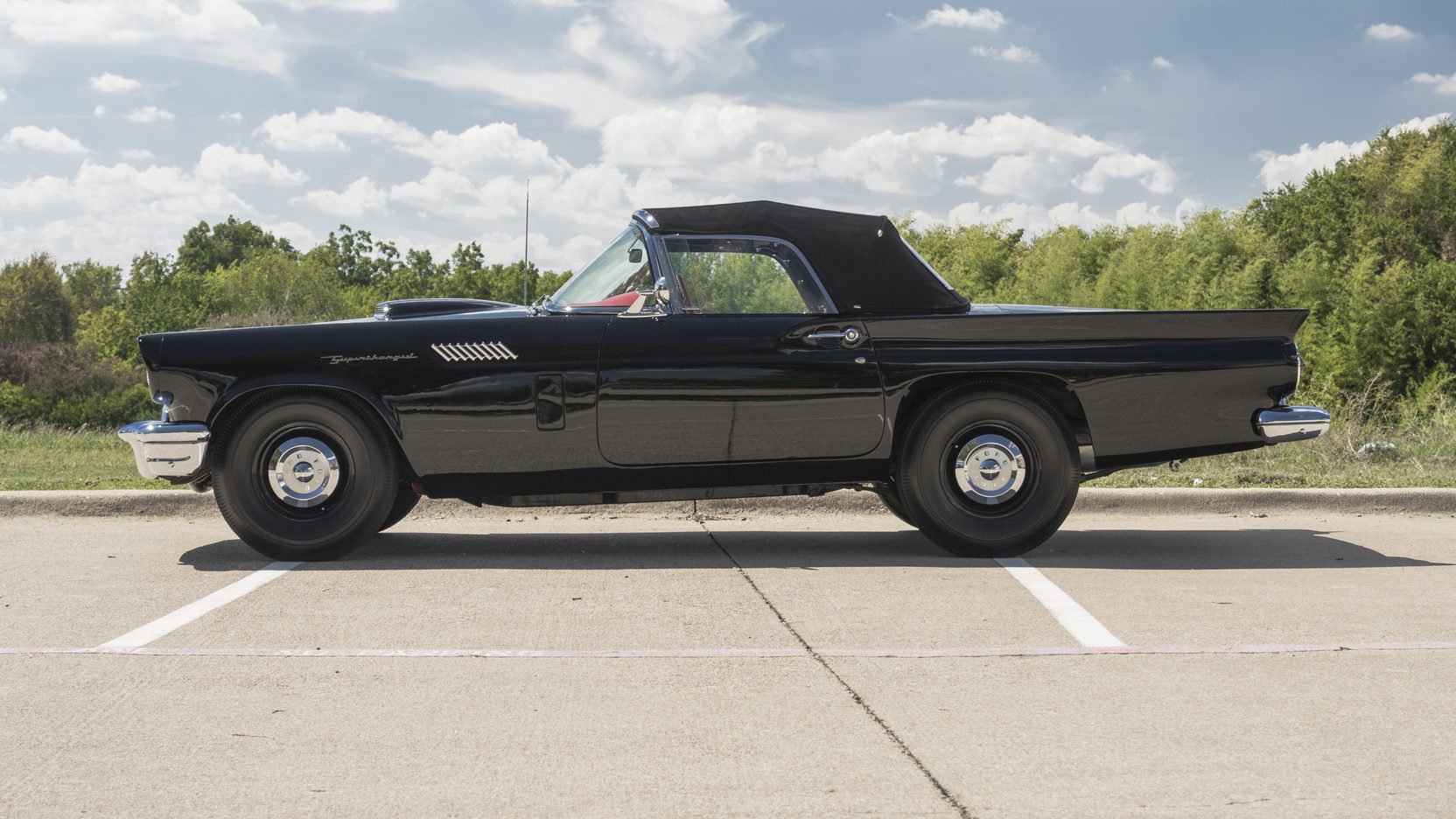 1957, Cars, Classic, Ford, Thunderbird, Black, F bird Wallpaper