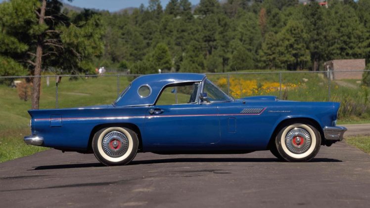 1957, Cars, Classic, Ford, Thunderbird, Blue HD Wallpaper Desktop Background