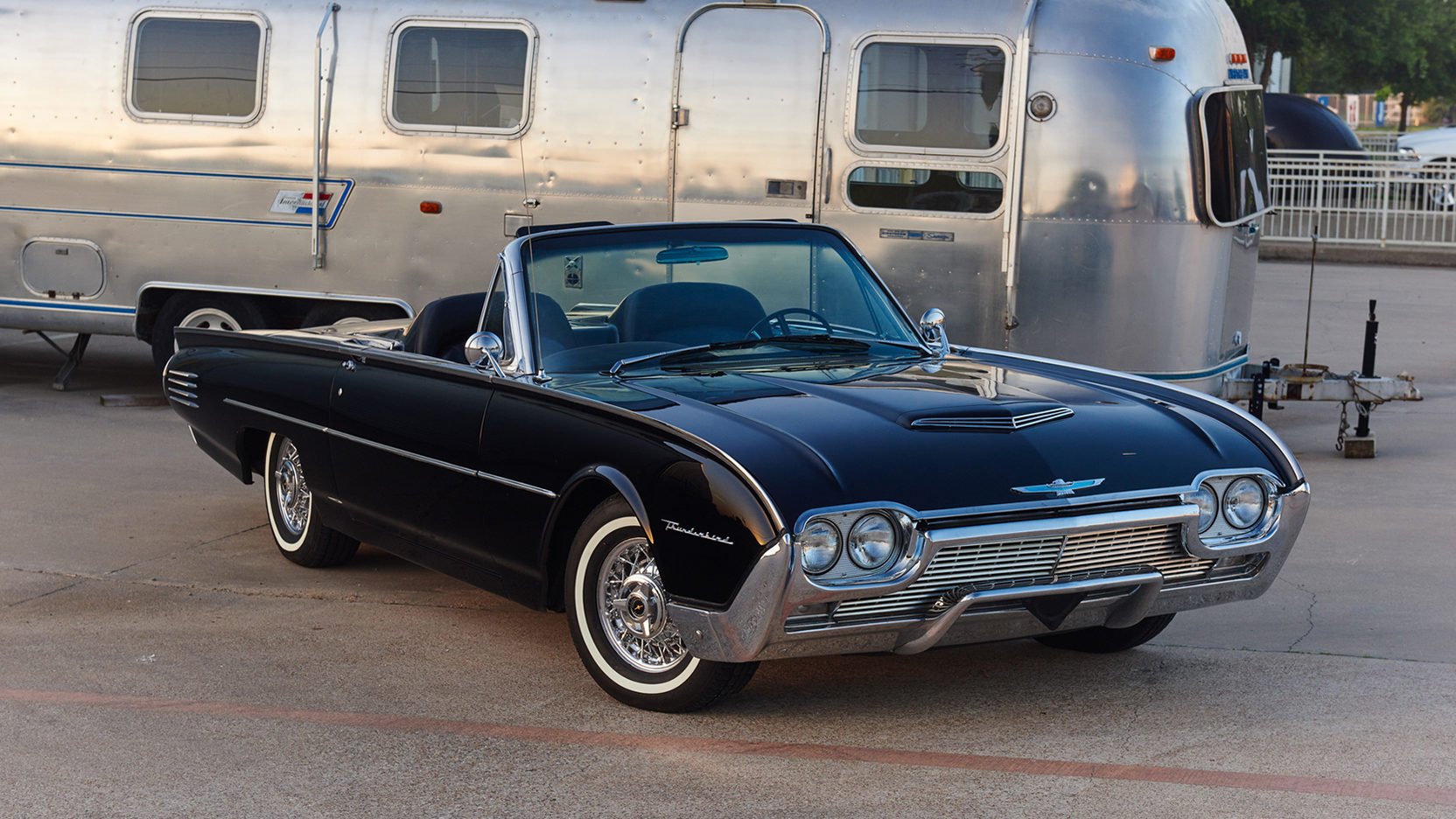 1961, Cars, Classic, Ford, Thunderbird, Black Wallpaper