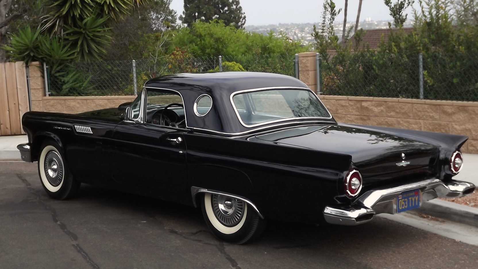 1957, Ford, Thunderbird, E code, Classic, Cars, Black Wallpaper