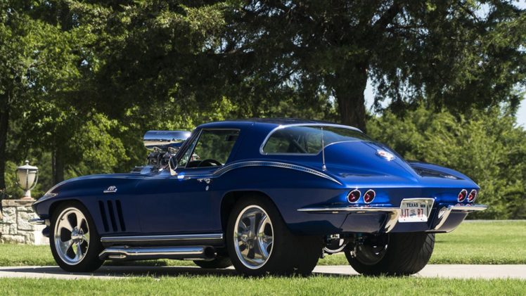 1966, Chevrolet, Corvette,  c2 , Pro, Street, Cars, Blue HD Wallpaper Desktop Background